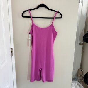 TnAction Pink Spaghetti Strap Romper Bodysuit 7” Size Medium NWT